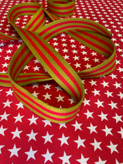 Super Bag canvas stampato rosso + manico 95 H