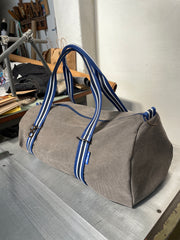 TRAVEL gray herringbone fabric + handle 70