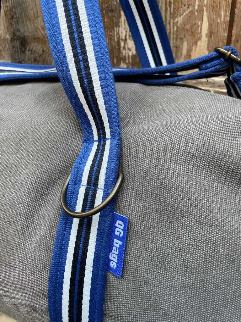 TRAVEL gray herringbone fabric + handle 70