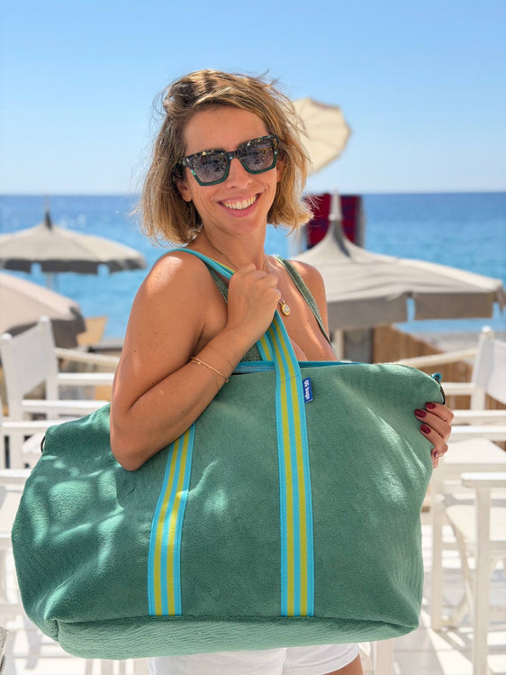 MAMA tessutO spugna verde acqua + manico G