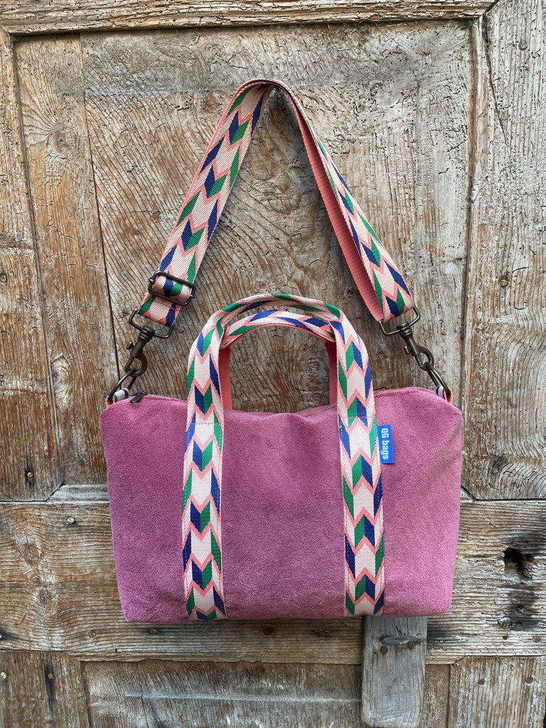 GRESSINA tessuto spugna rosa antico + manico ZIG ZAG