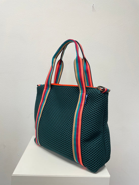 GRACE BAG neoprene petrolio + manico 50