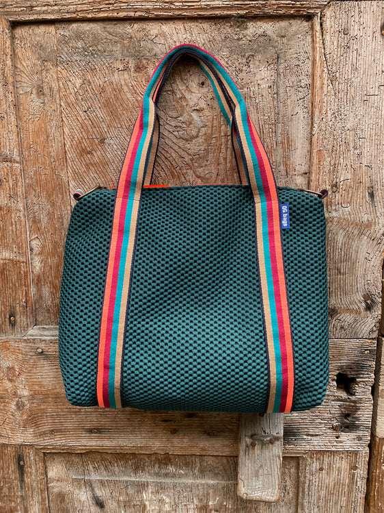 GRACE BAG neoprene petrolio + manico 50