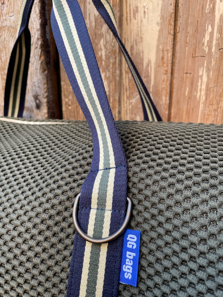 TRAVEL gray herringbone fabric + handle 70