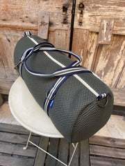 TRAVEL gray herringbone fabric + handle 70