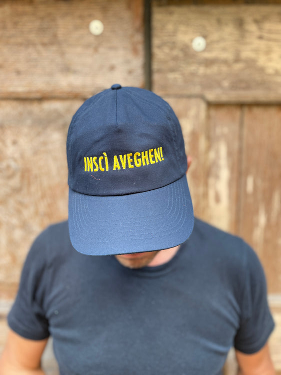 CAP blue fabric + yellow embroidery