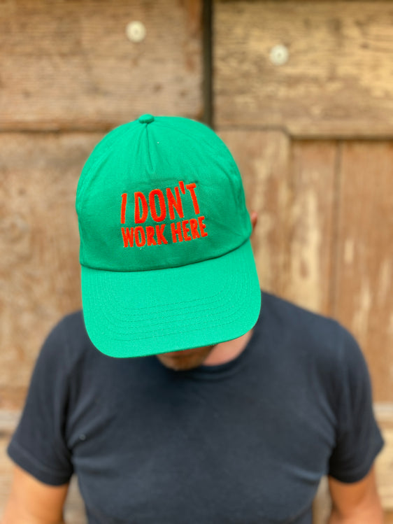 CAP green fabric + fluorescent orange embroidery