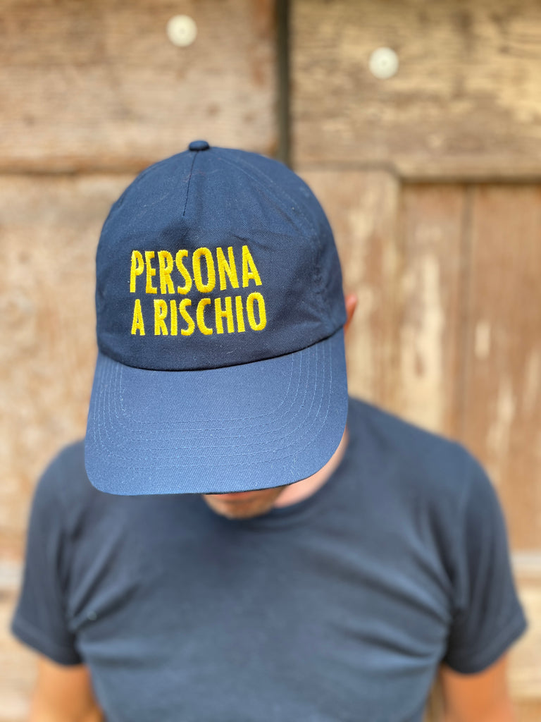 CAP blue fabric + yellow embroidery