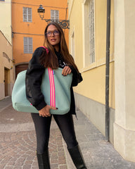 Super Bag neoprene menta + manico 95