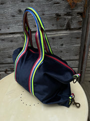VALENTINA BAG velluto blu + manico 27