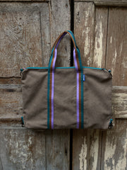 VALENTINA BAG tessuto marrone + manico 101