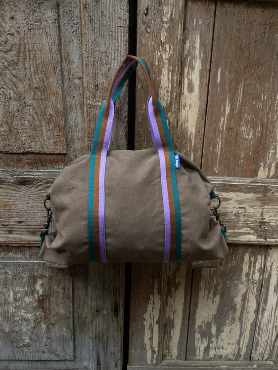 VALENTINA BAG tessuto marrone + manico 101