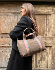 GRESSINA tessuto marrone chiaro + manico 89