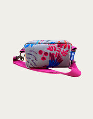 PILLOLA PLUS velluto impermeabile Japan grigio + manico fucsia fluo