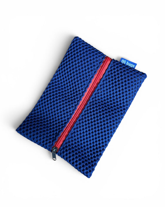 SOGLIOLA neoprene blu elettrico + cerniera fucsia
