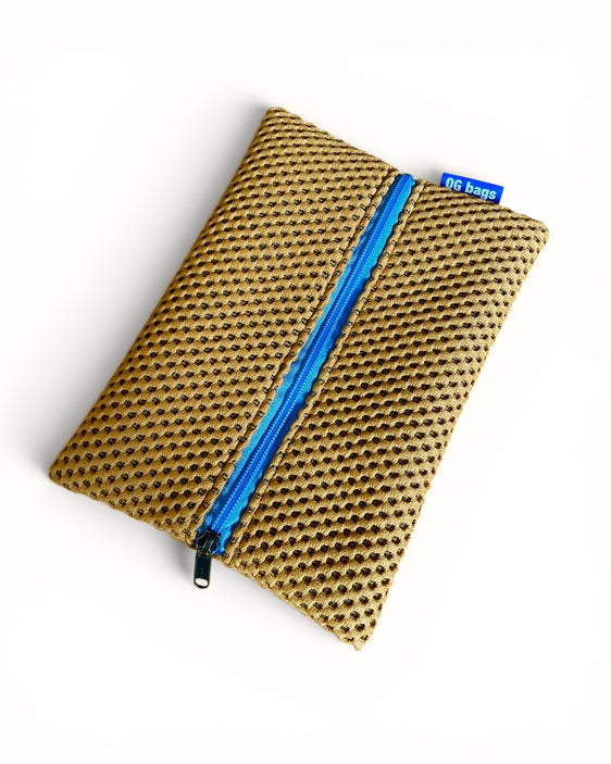 SOGLIOLA neoprene senape + cerniera azzurra