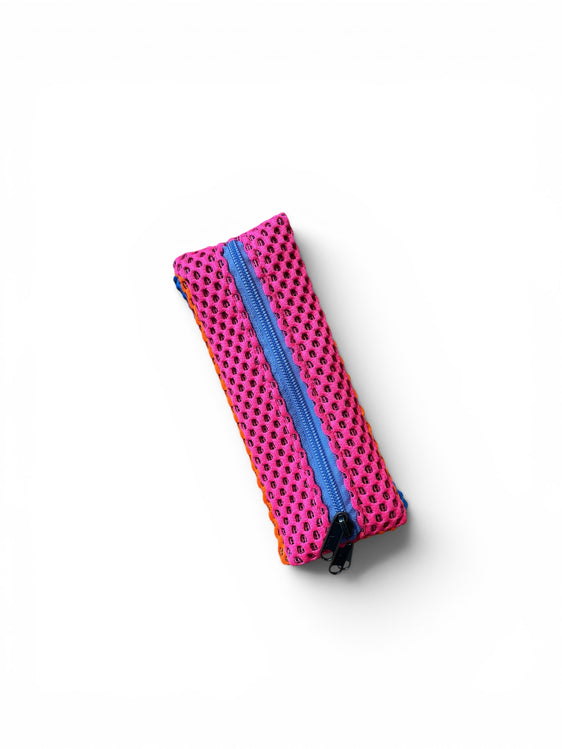 ACCIUGA neoprene fucsia fluo + cerniera azzurra