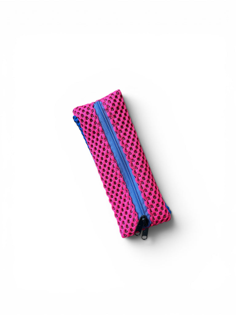 ACCIUGA neoprene fucsia fluo - cerniera azzurra