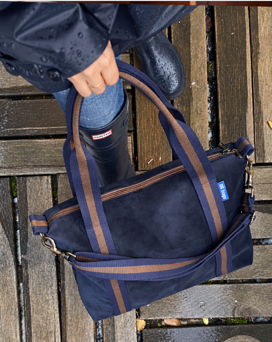 Grace Bag velluto impermeabile blu - manico 91