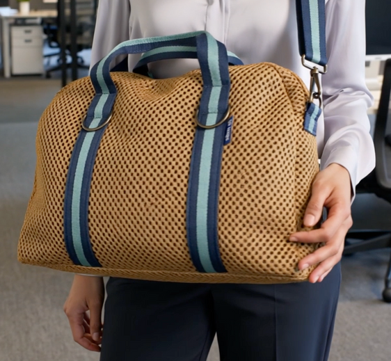 OFFICE BAG neoprene senape + manico BAB