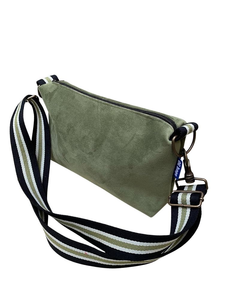 BRIOCHE velluto impermeabile verde salvia + manico 95