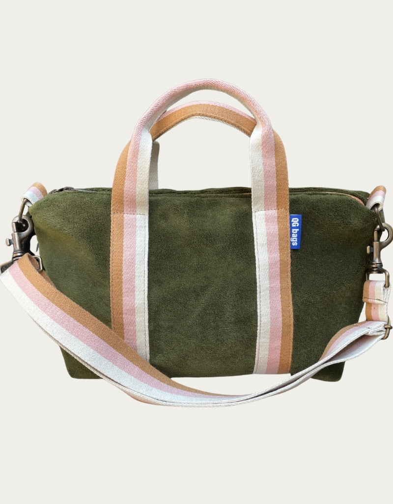 GRESSINA tessuto spugna verde oliva + manico ILA