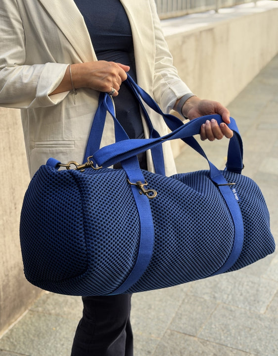TRAVEL gray herringbone fabric + handle 70