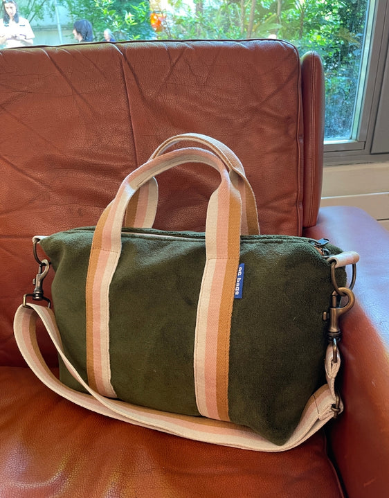 GRESSINA tessuto spugna verde oliva + manico ILA