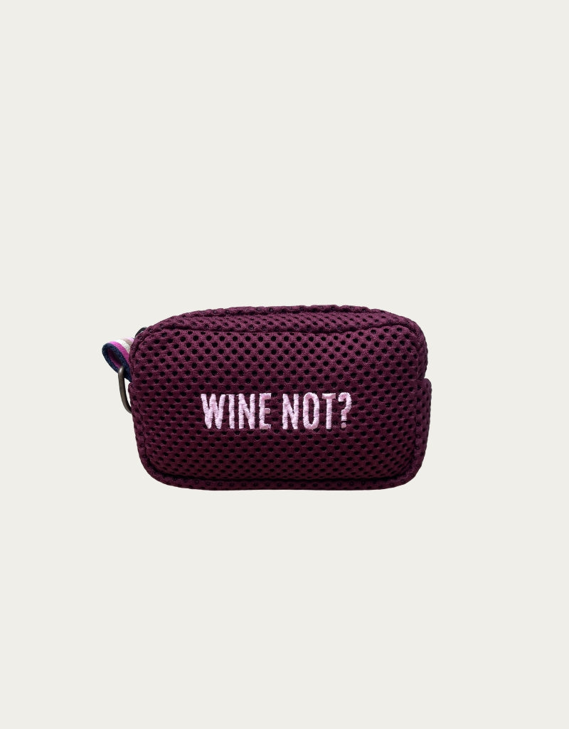 PILLOLA neoprene bordeaux + ricamo rosa