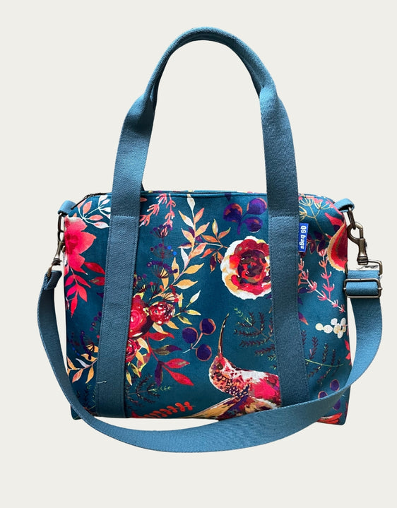 GRACE BAG velluto impermeabile Japan petrolio+ manico petrolio