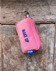 PILLOLA velluto rosa + ricamo blu Cina