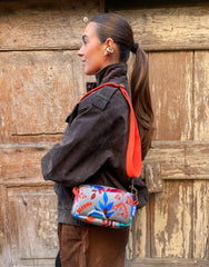 PILLOLA PLUS velluto impermeabile Japan grigio + manico arancione fluo