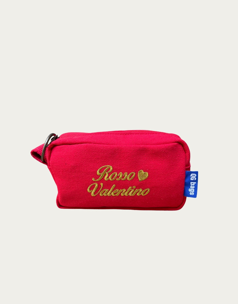 PILLOLA tessuto rosso + ricamo oro