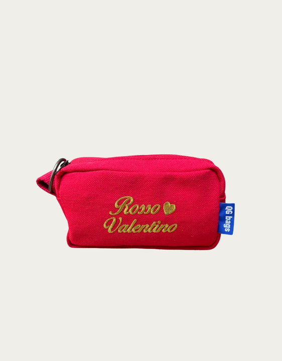 PILLOLA tessuto rosso + ricamo oro