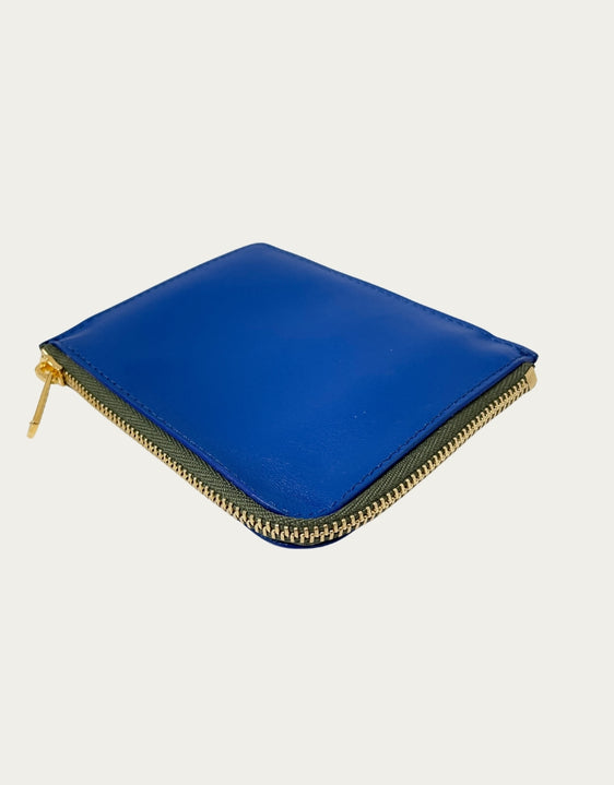 IL BAU pelle azzurra + zip verde