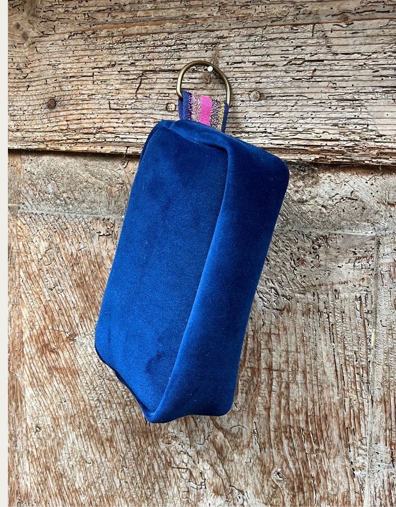 PILLOLA velluto blu Cina + manico brillo