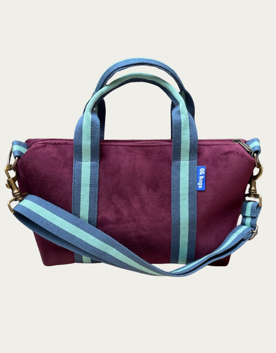 GRESSINA velluto impermeabile bordeaux + manico BAB