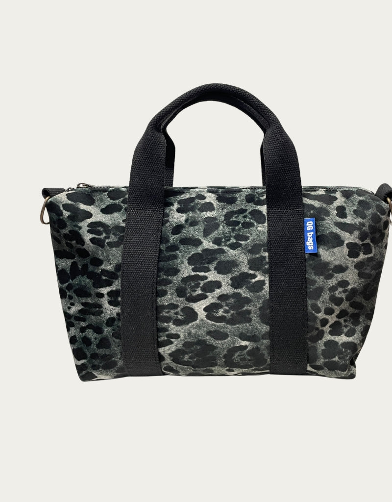 GRESSINA velluto impermeabile ANIMALIER nero + manico nero