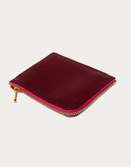 IL BAU pelle bordeaux + zip fucsia