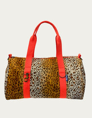 CITY velluto impermeabile ANIMALIER chiaro+ manico arancione fluo