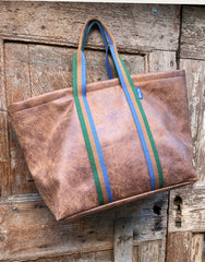 Super Bag PELLE biscotto + manico 84