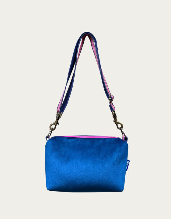 BRIOCHE velluto bluette + manico brillo