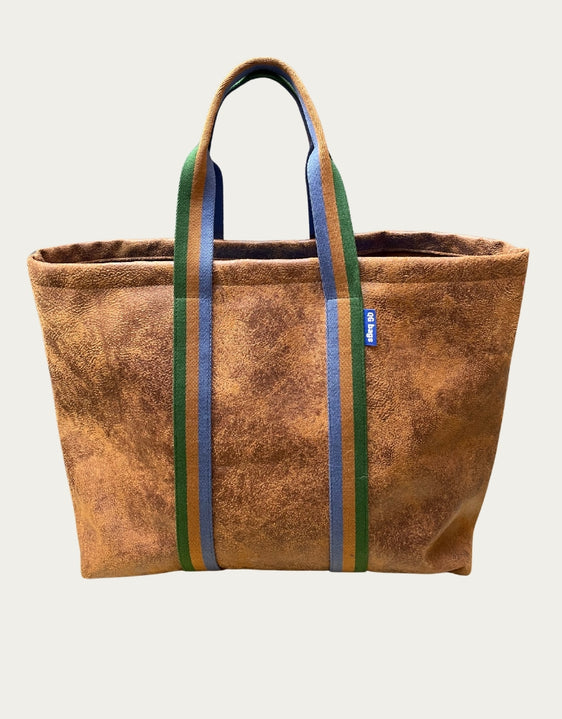 Super Bag PELLE biscotto + manico 84