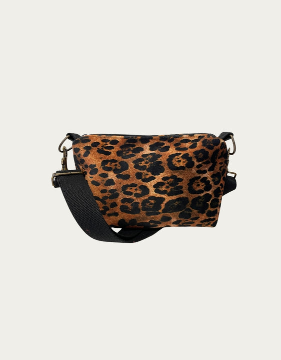 BRIOCHE velluto impermeabile ANIMALIER scuro + manico nero